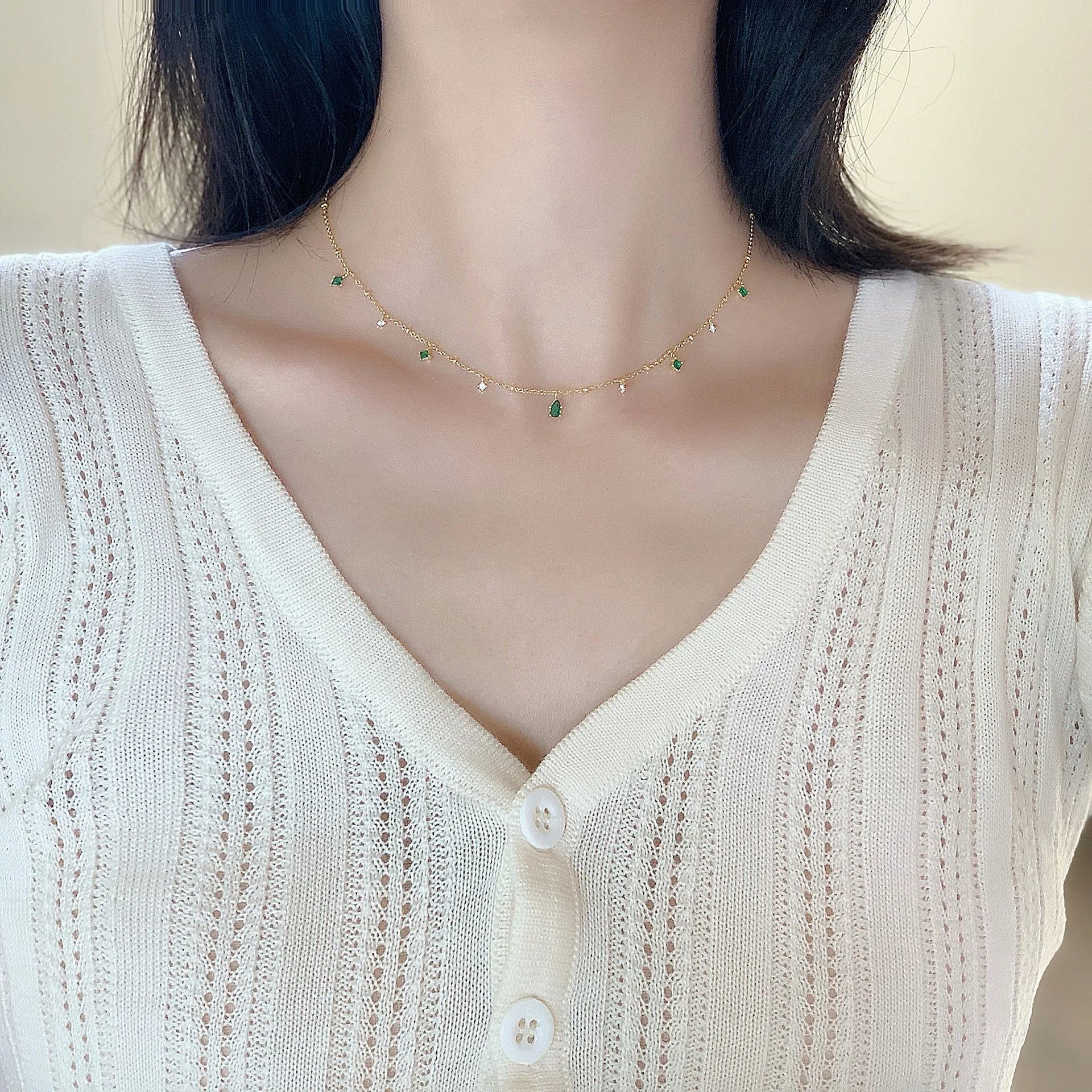 Emerald Choker Necklace