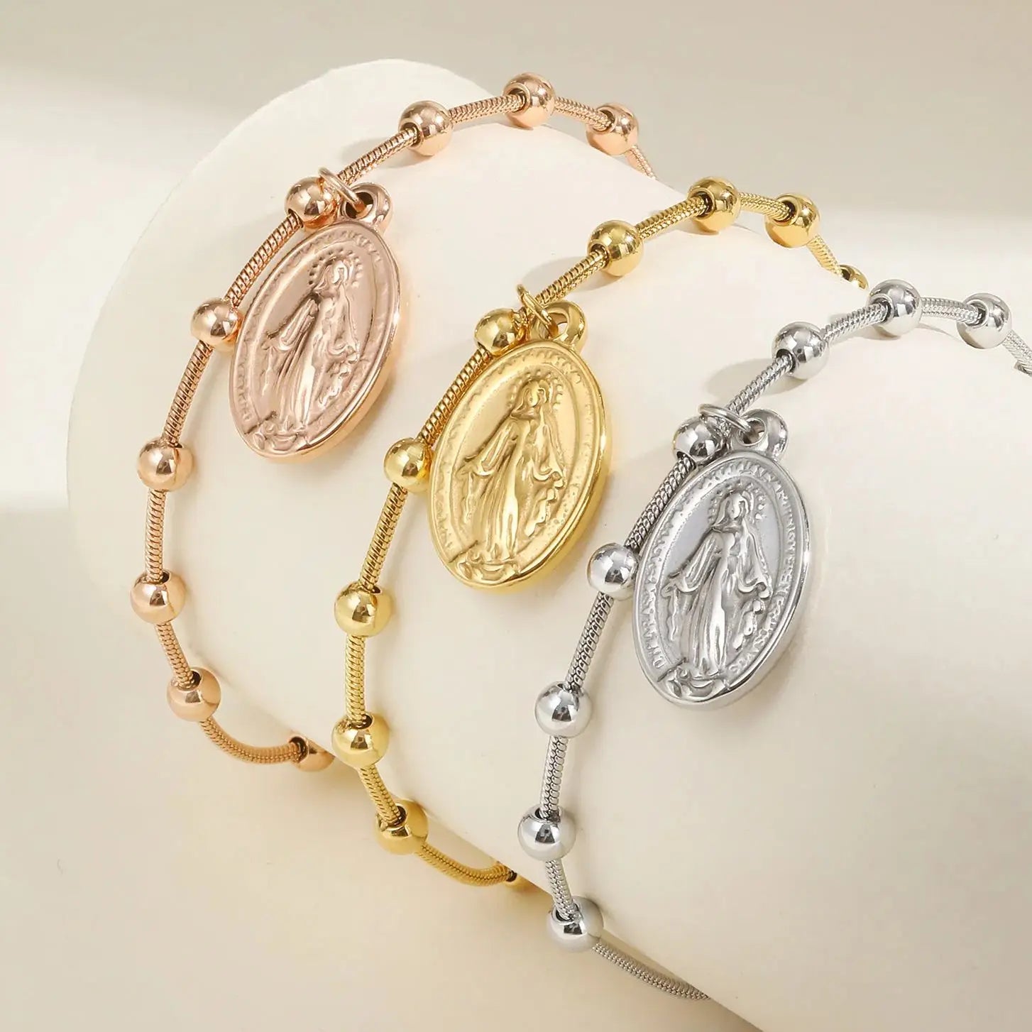 Rosary Cross Bracelet