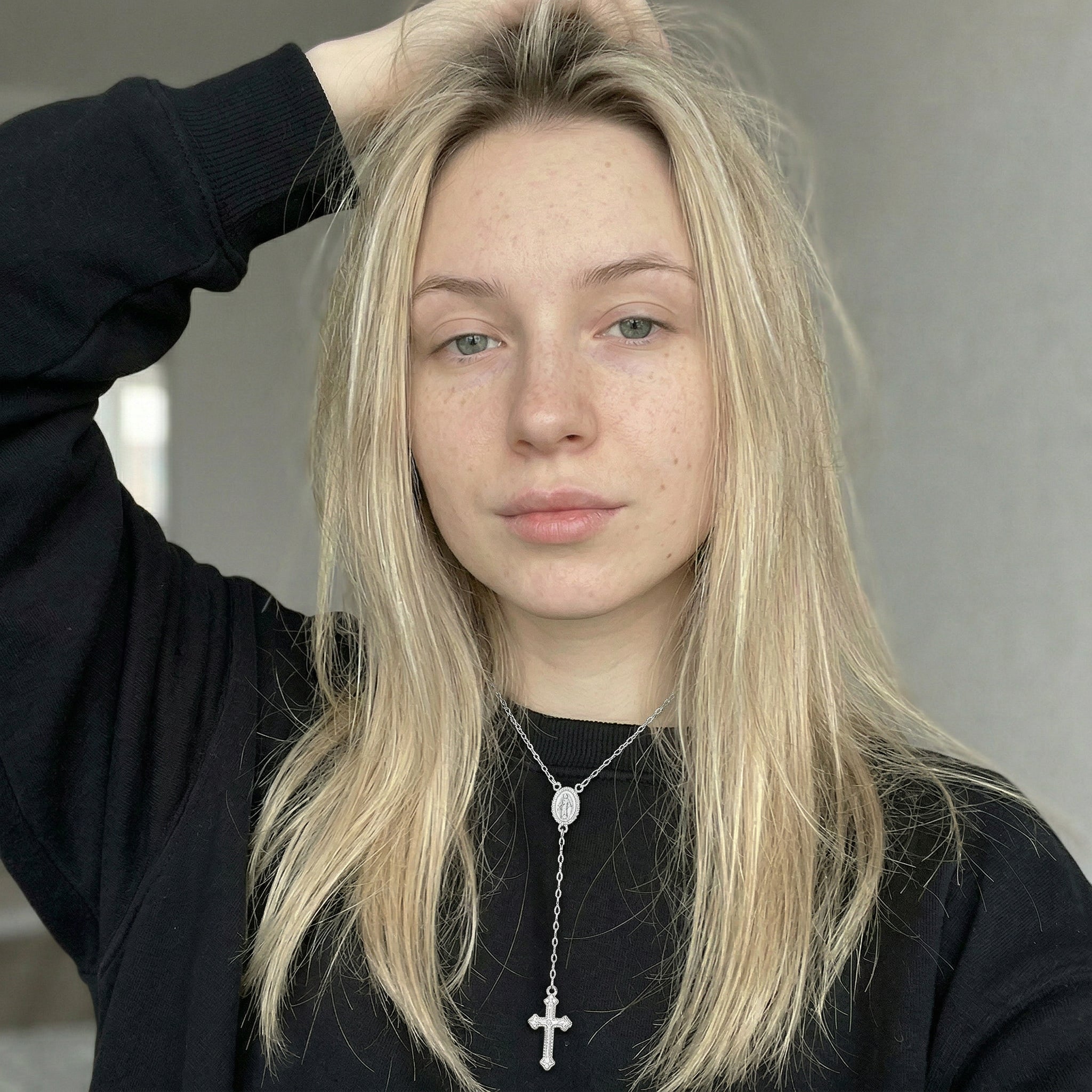 Rosary Cross Necklace