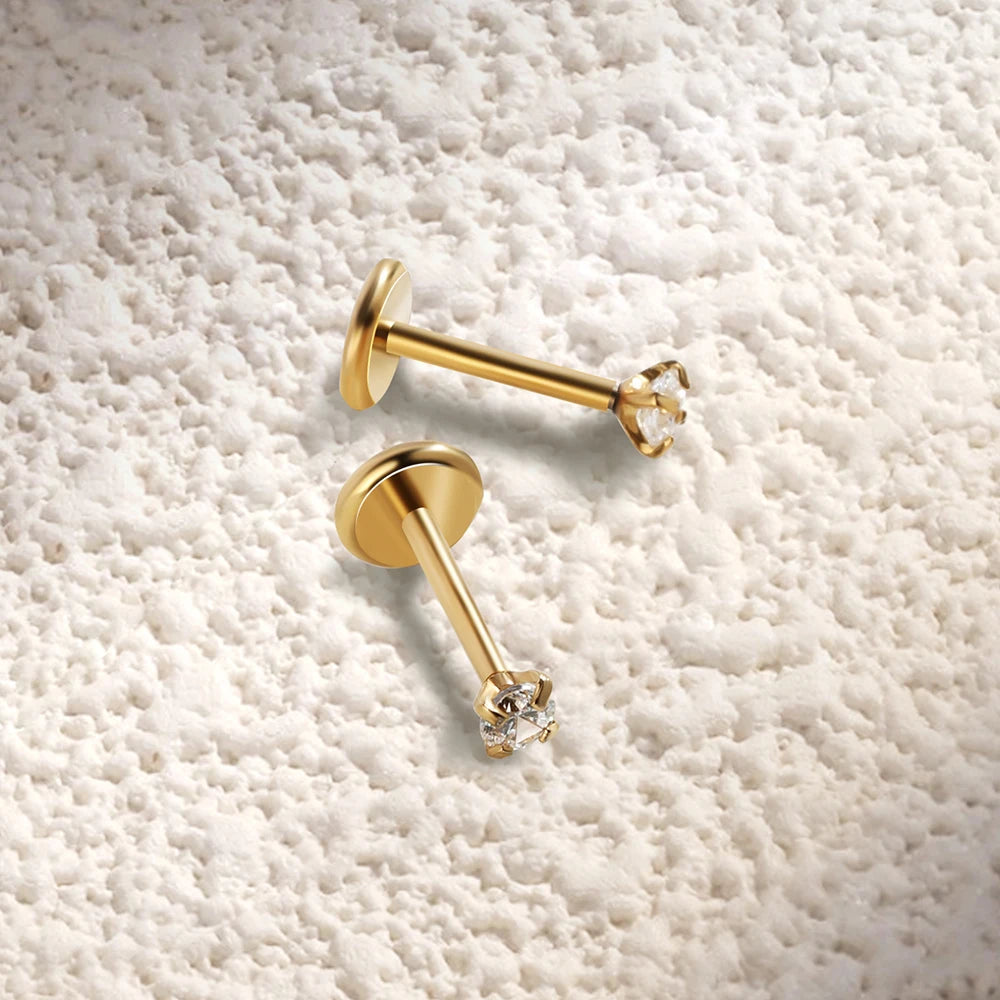 Tiny Gold Piercing Stud Set