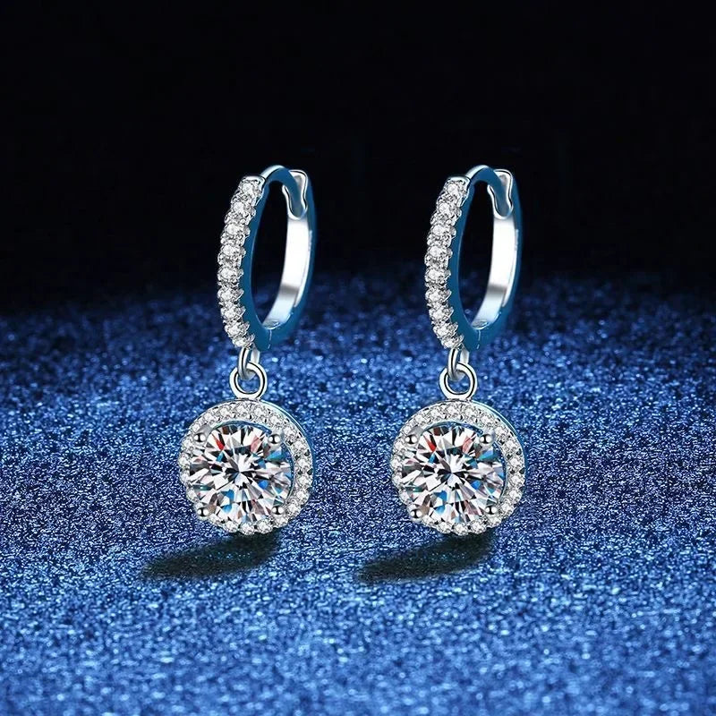 Moissanite Stud Earrings – 925 Sterling Silver