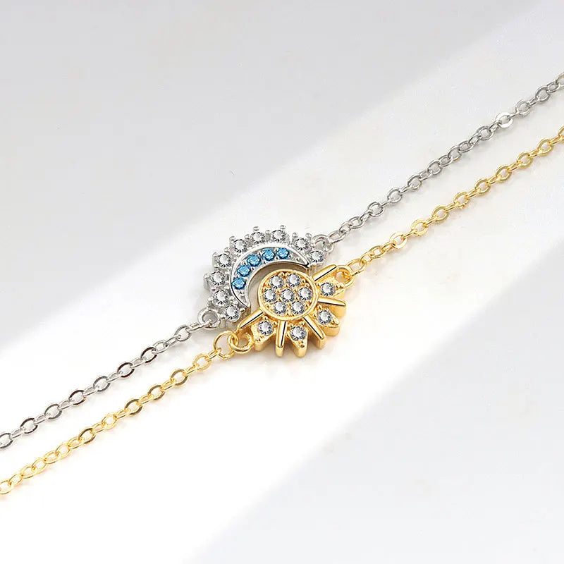 Sun & Moon Bracelet Set – 5A CZ