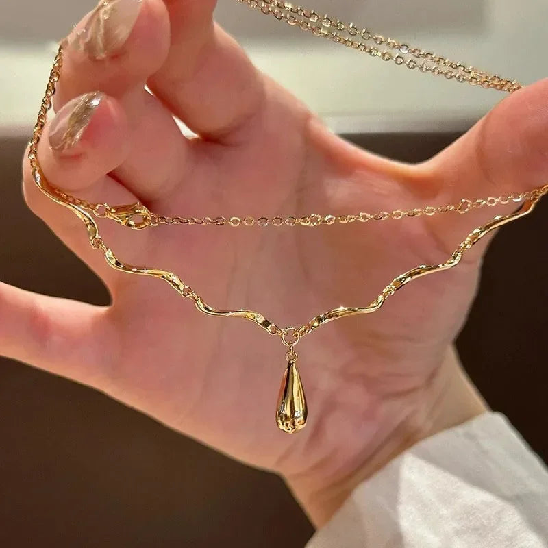 Water Drop Tassel Necklace