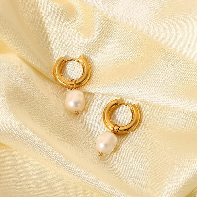 Pearl Pendant Earrings