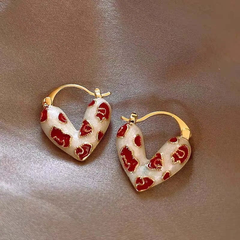 Heart Drop Earrings – Bold Romance