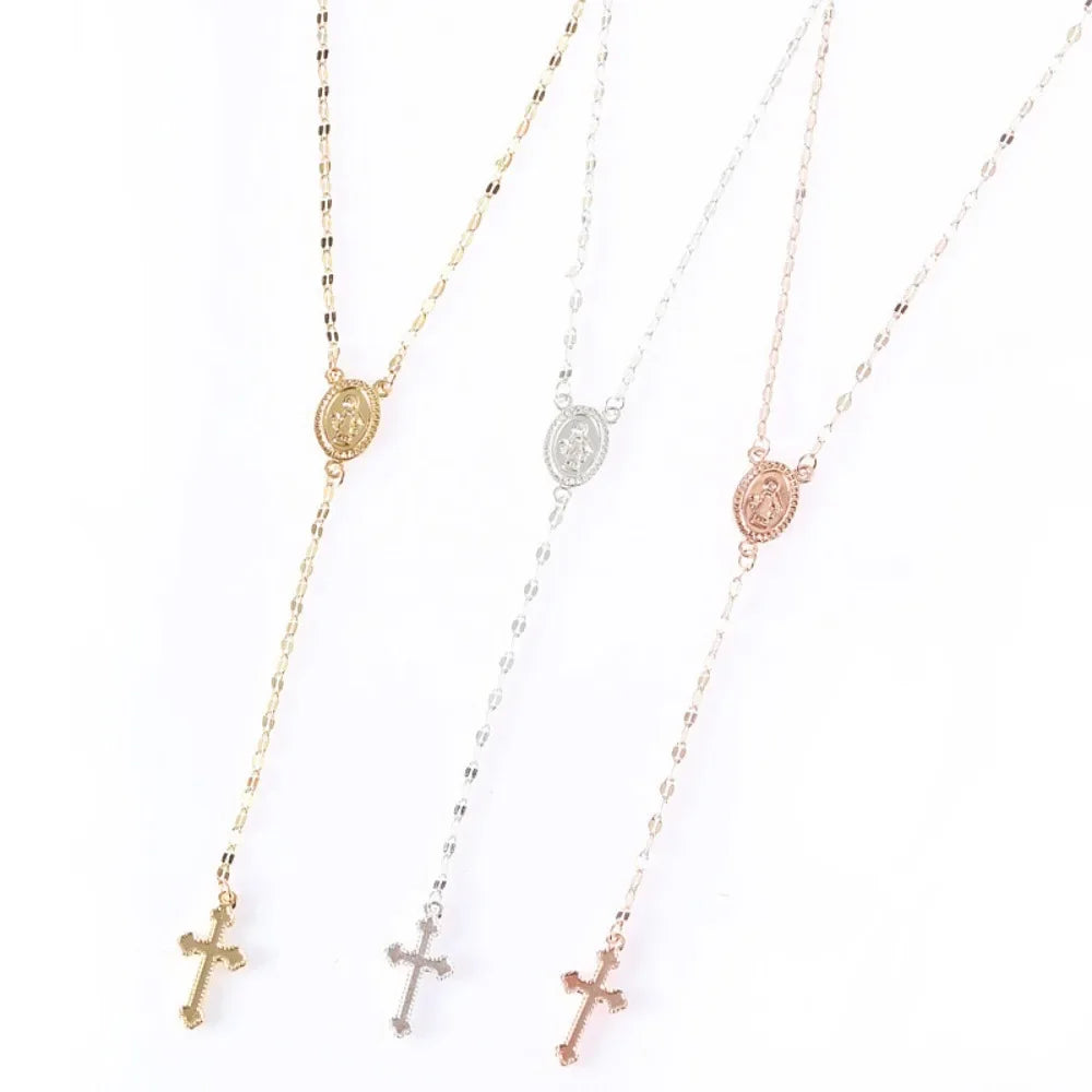 Rosary Cross Necklace
