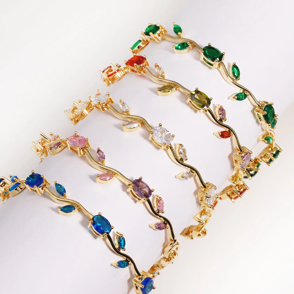 Leaf Bridal Bracelet – 5A CZ