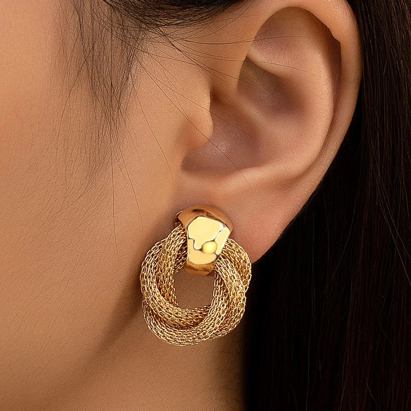 Twisted Circle Earrings