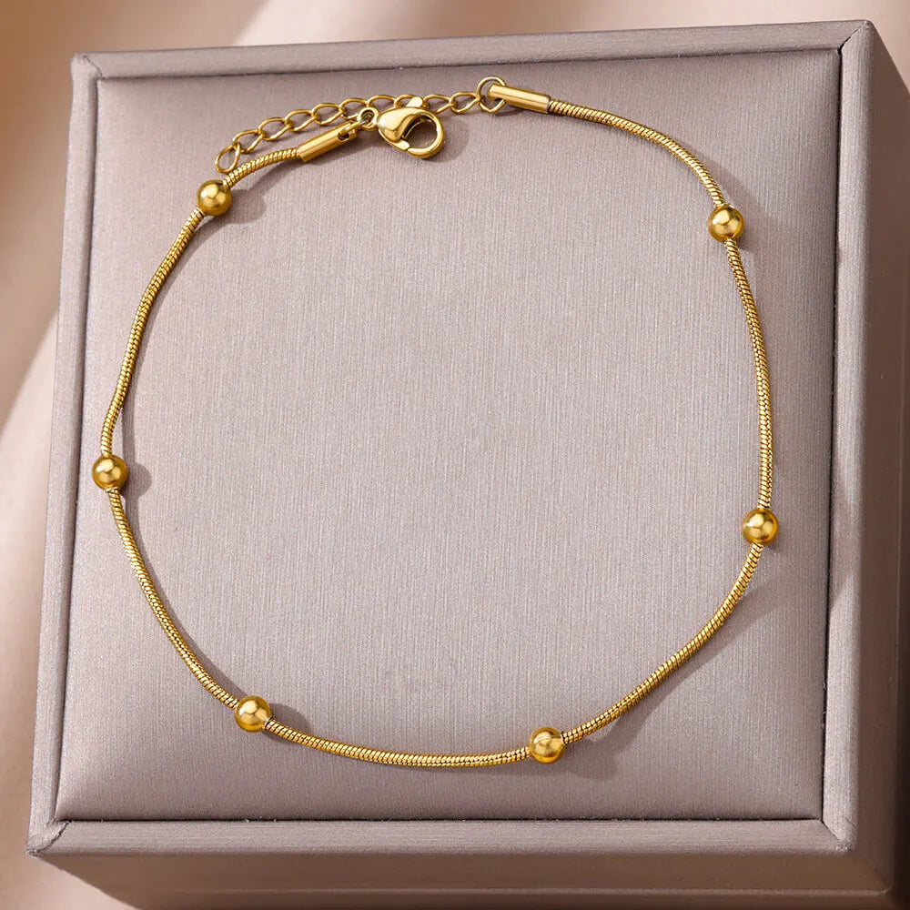 Beaded Chain Anklet