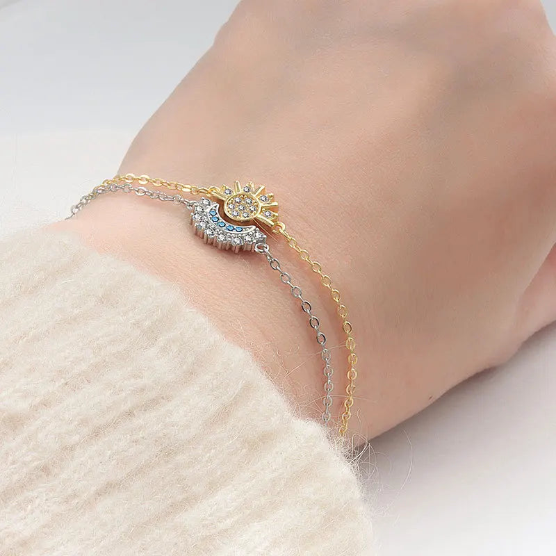 Sun & Moon Bracelet Set – 5A CZ