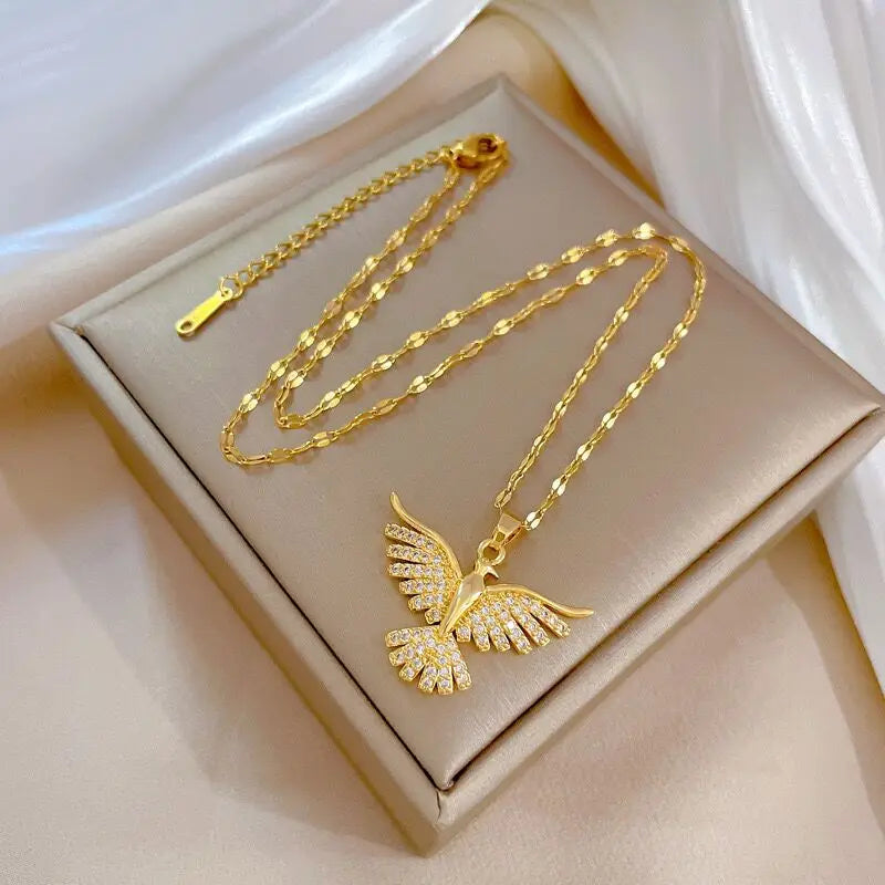 Phoenix Pendant Necklace – 18k Gold Plated