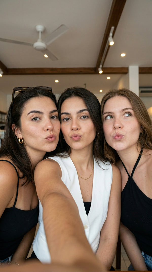 Isabelle Rey, Chloé F. and Sophie L.