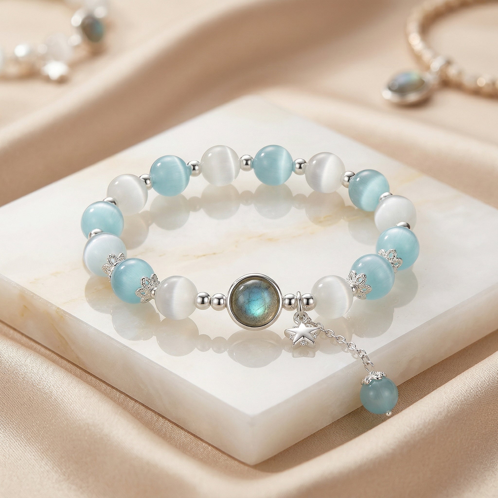 Blue Moonstone Bracelet