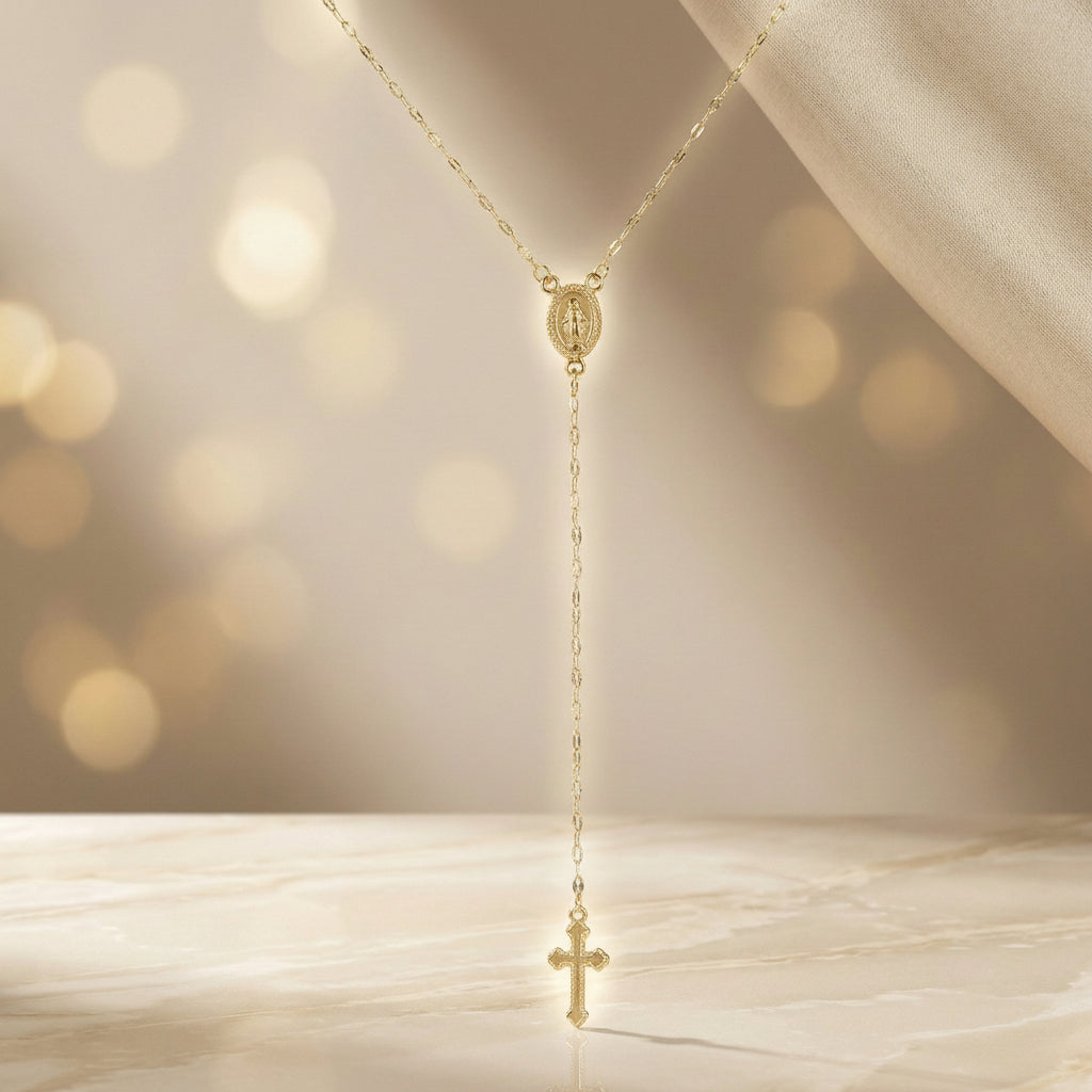 Rosary Cross Necklace