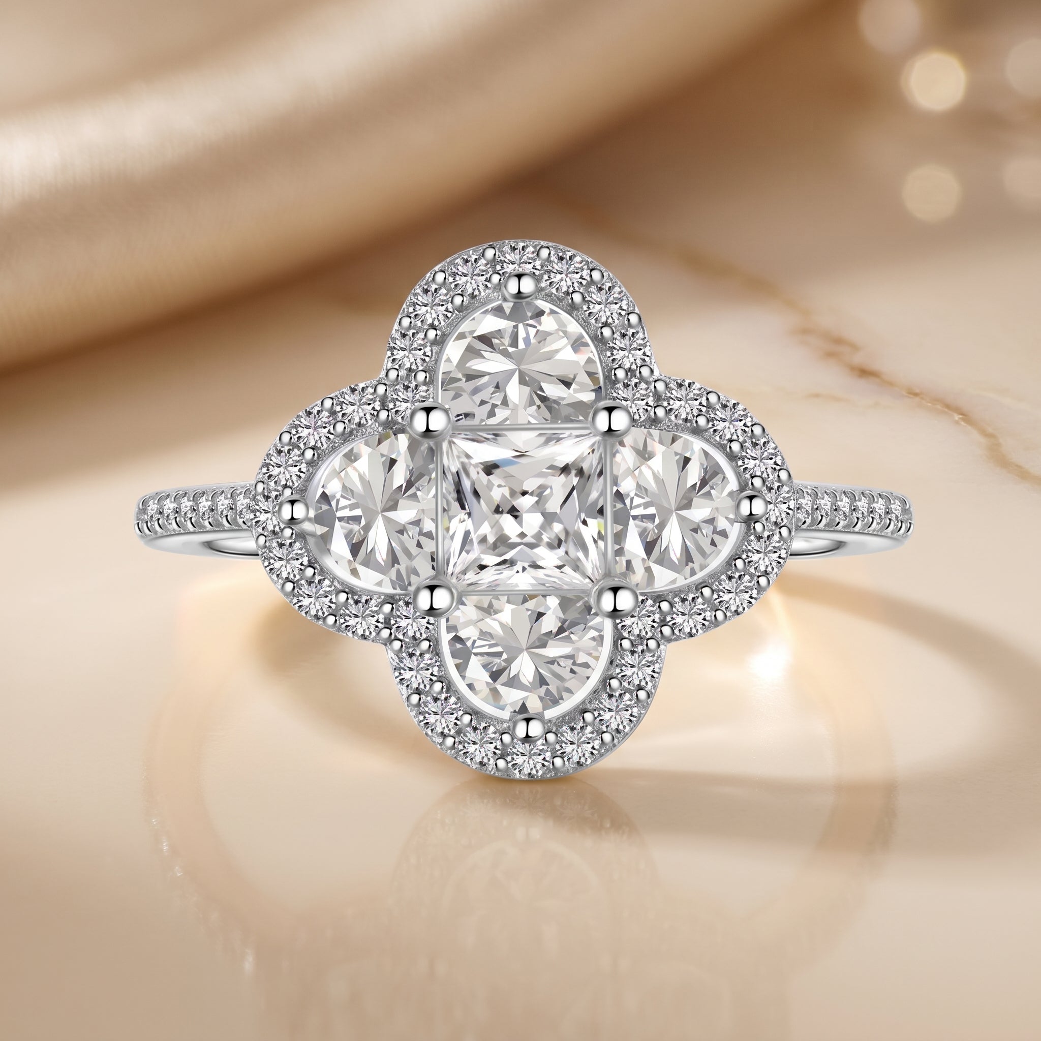 Lucky Clover Ring – 5A CZ