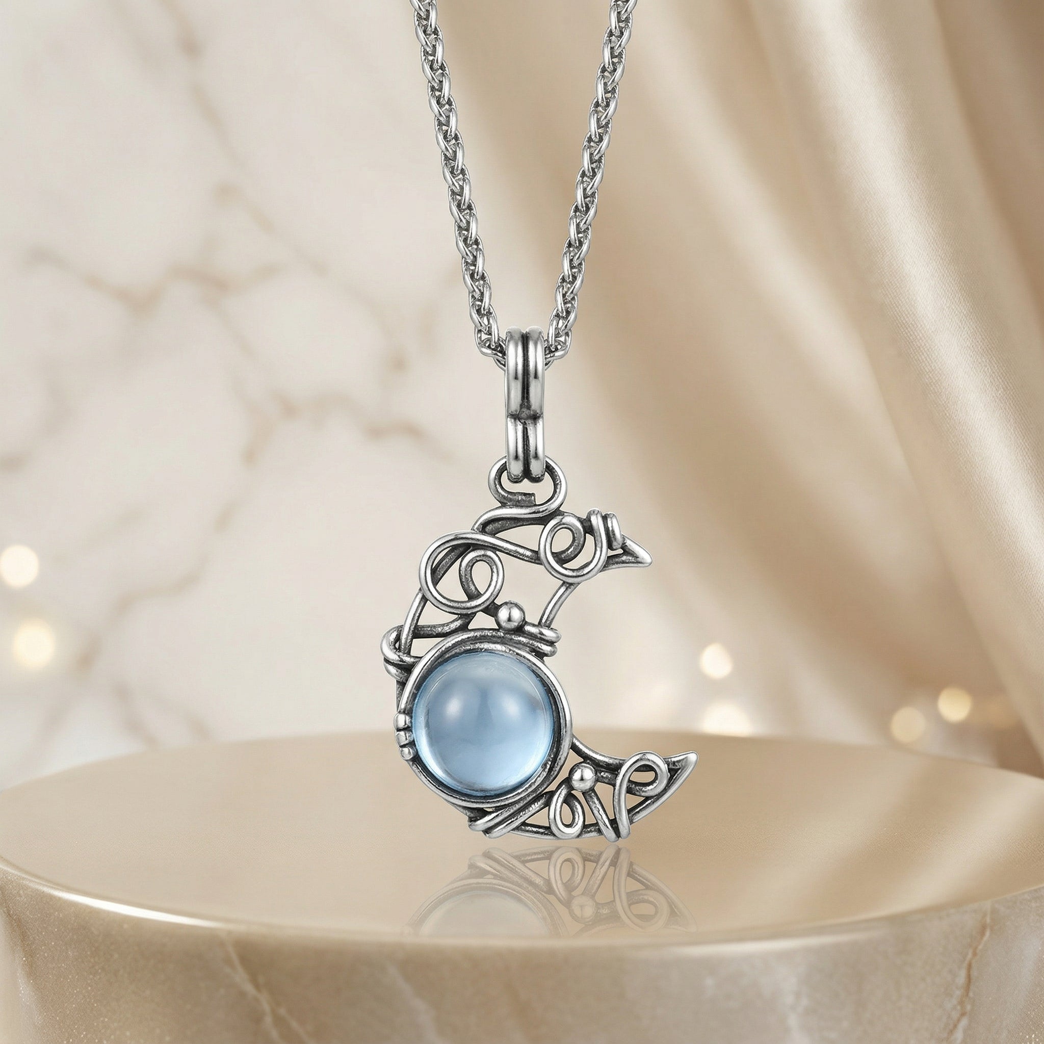 Moonstone Pendant Necklace