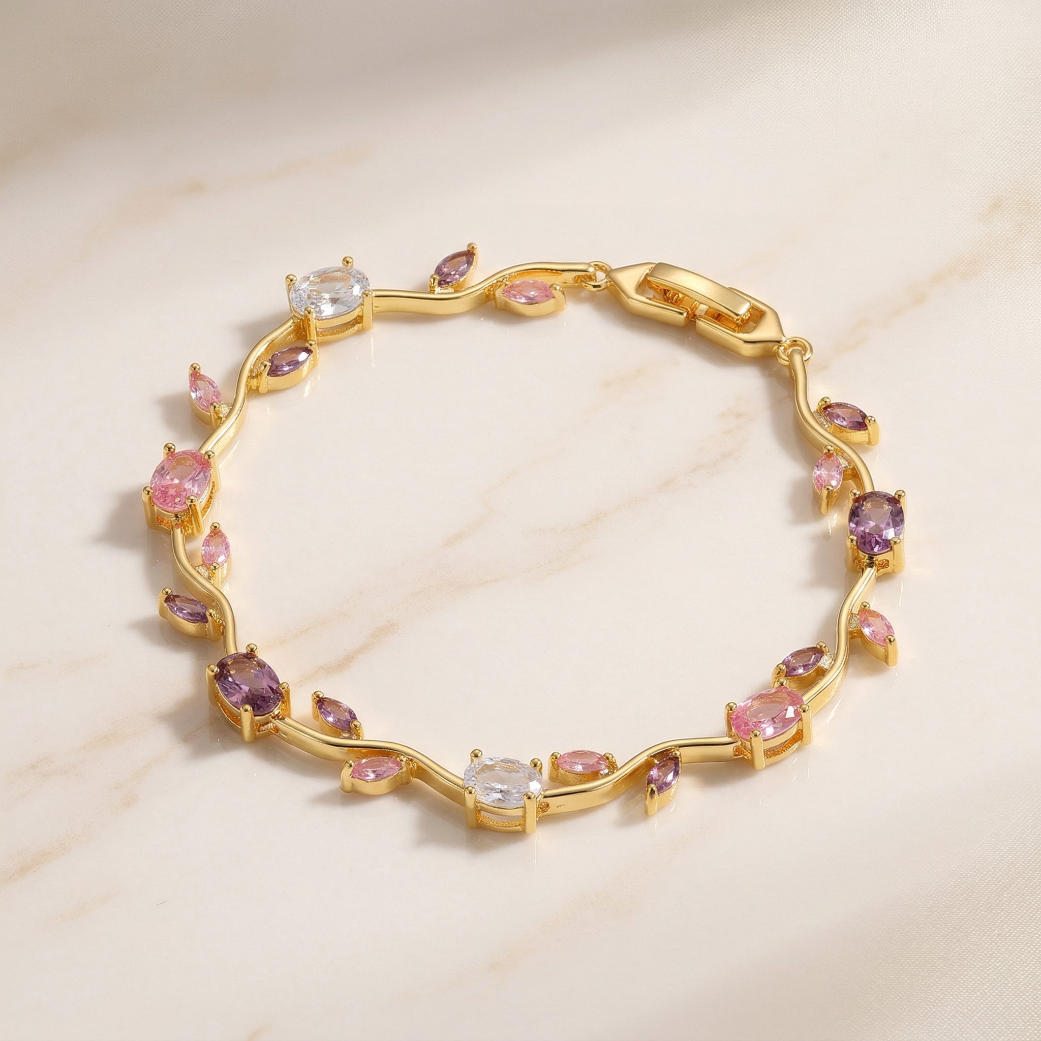 Leaf Bridal Bracelet – 5A CZ