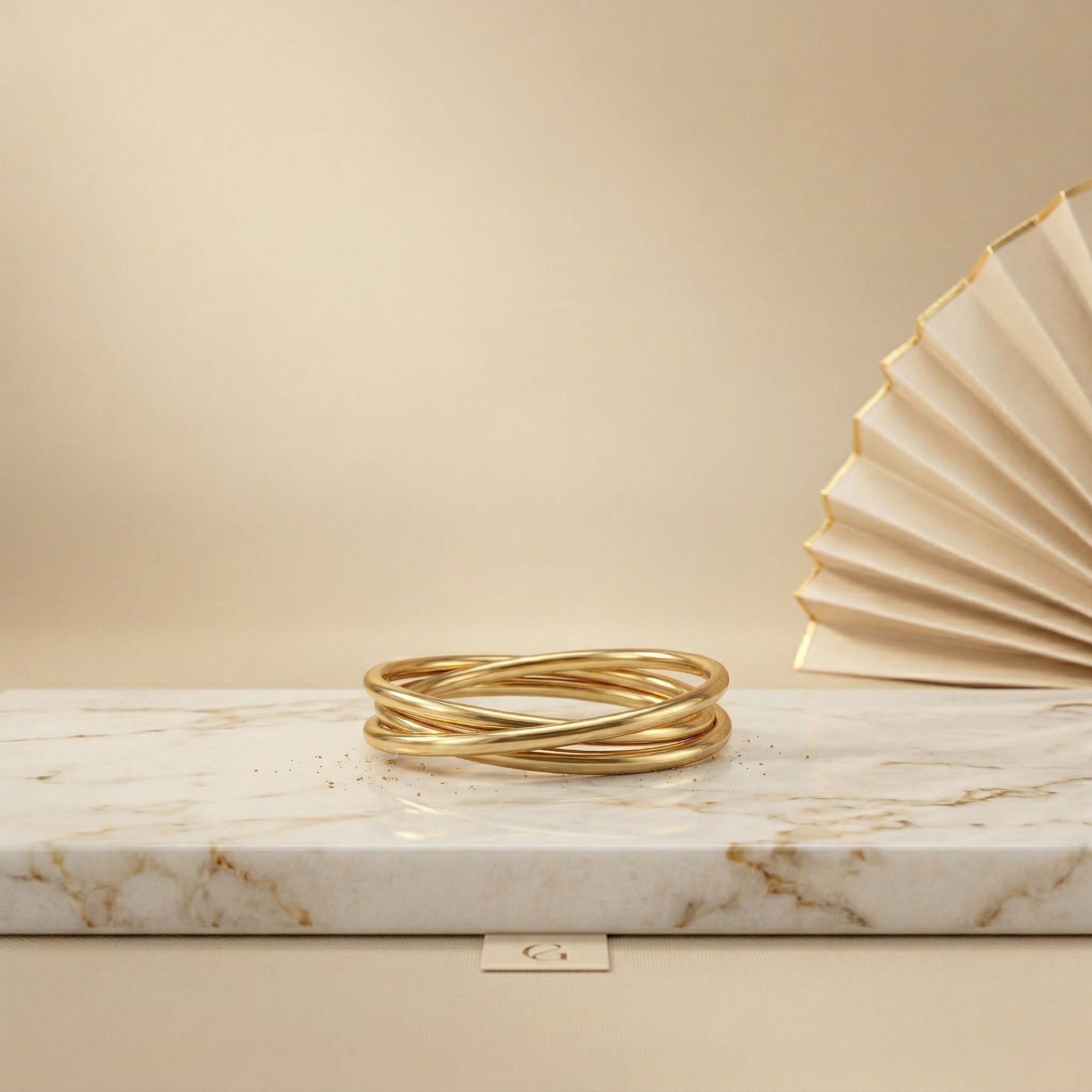 Minimal Gold-Silver Bangle