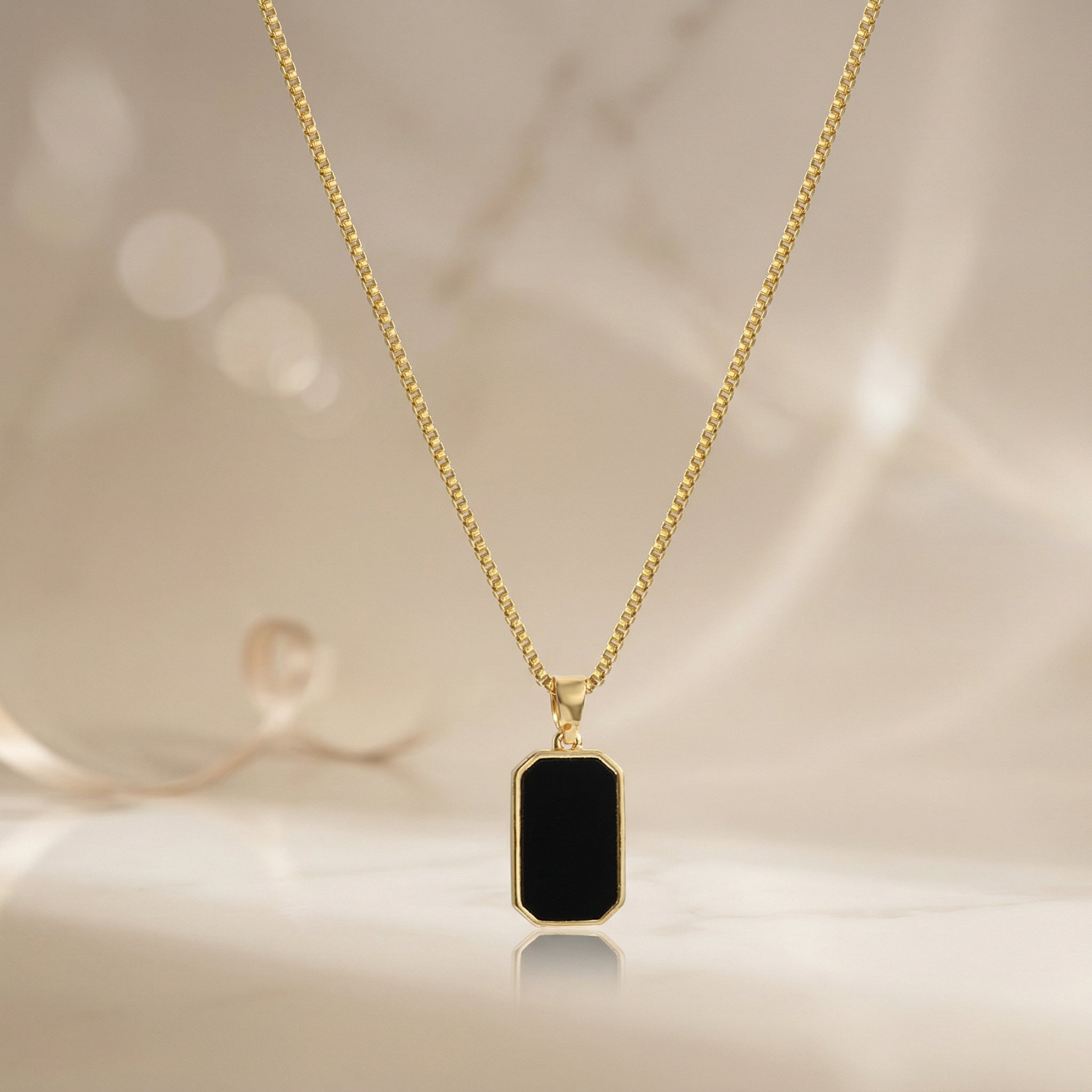 Rectangular Pendant Necklace