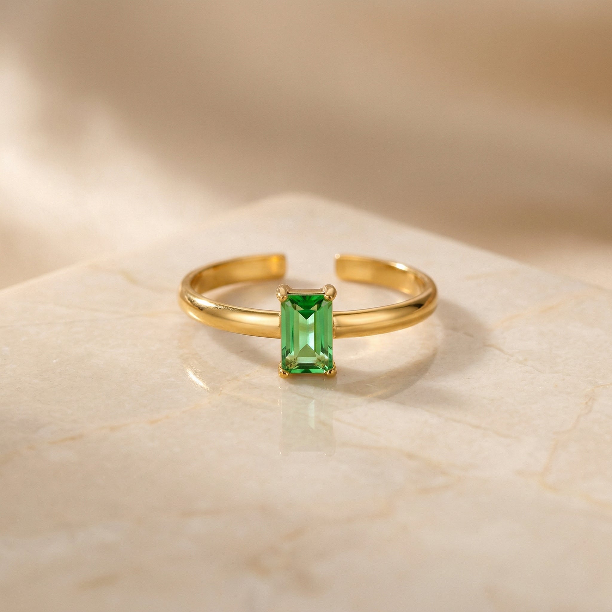Adjustable Birthstone Ring