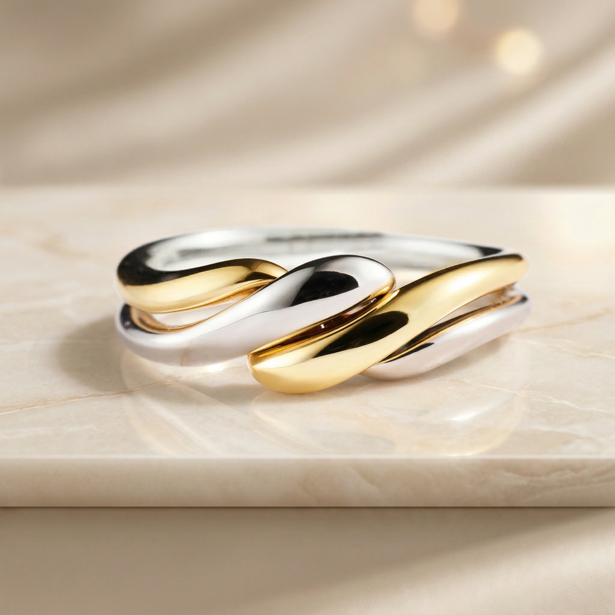 Two-Tone Twist Ring