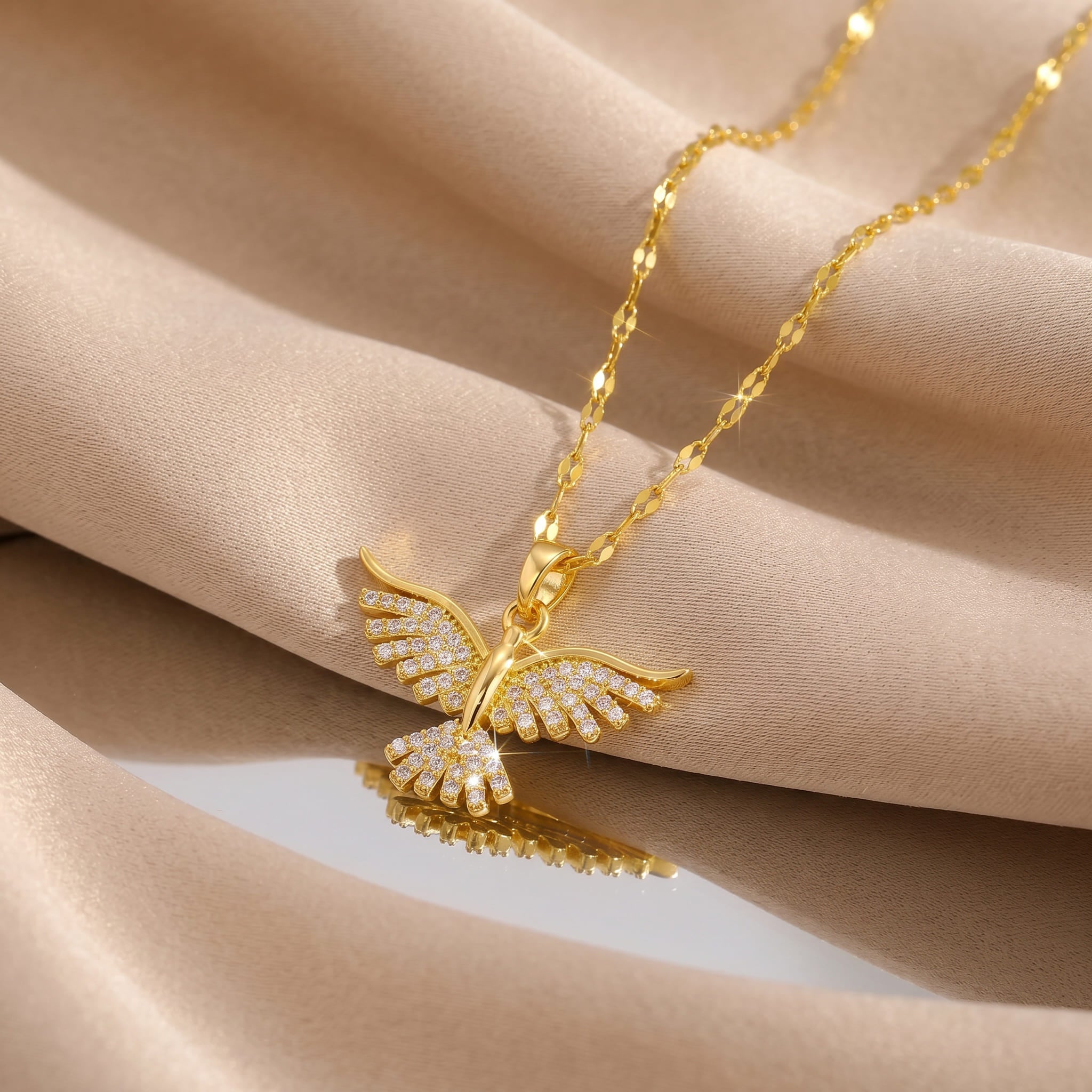 Phoenix Pendant Necklace – 18k Gold Plated
